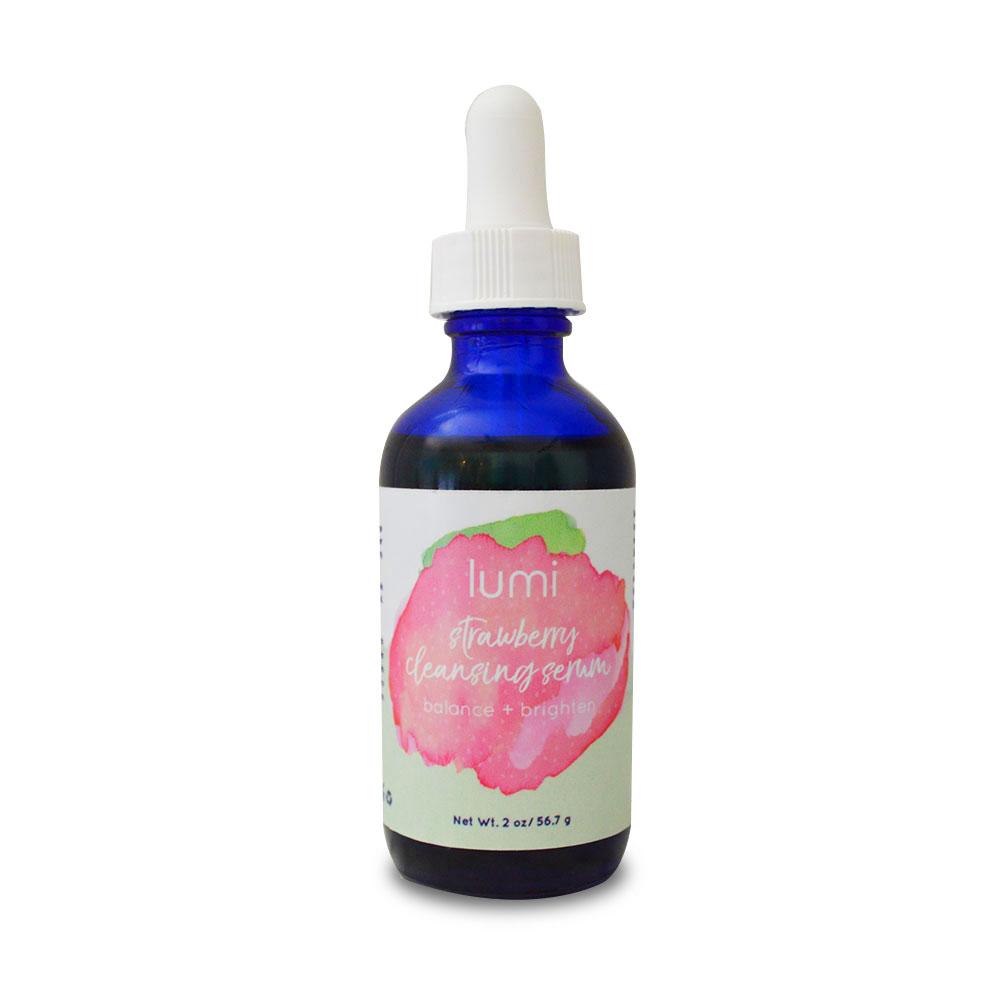 strawberry serum cleansing oil stock image